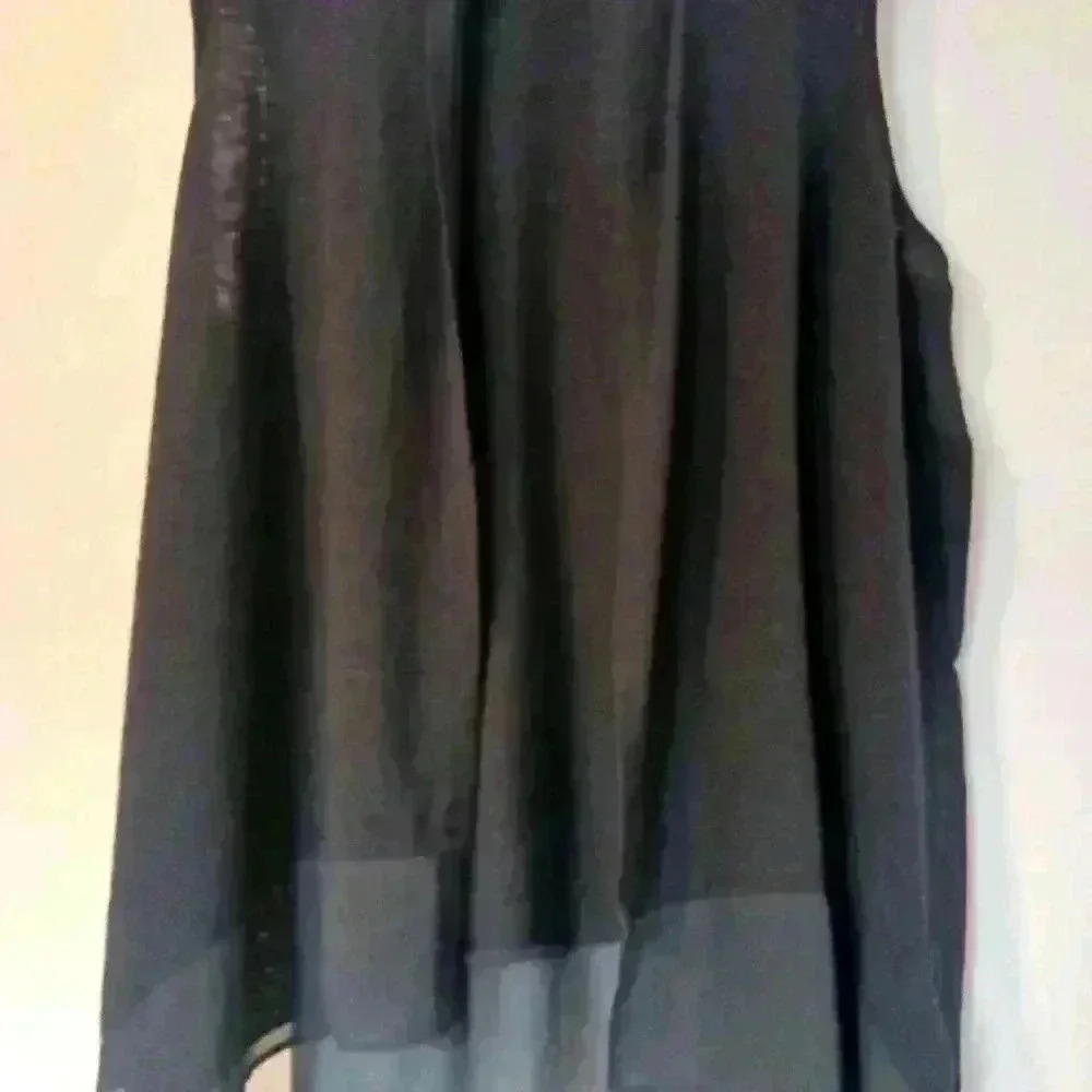 Ellen Tracy vest open front cardigan size XL. Sheer detail at bottom. - Picture 2 of 11